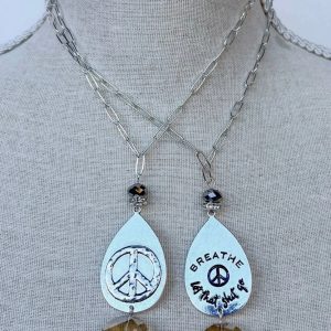 Dylan Designs Breath Peace Sign Necklace